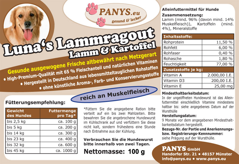 Lunas Lammragout - 6 Stk. á 200g